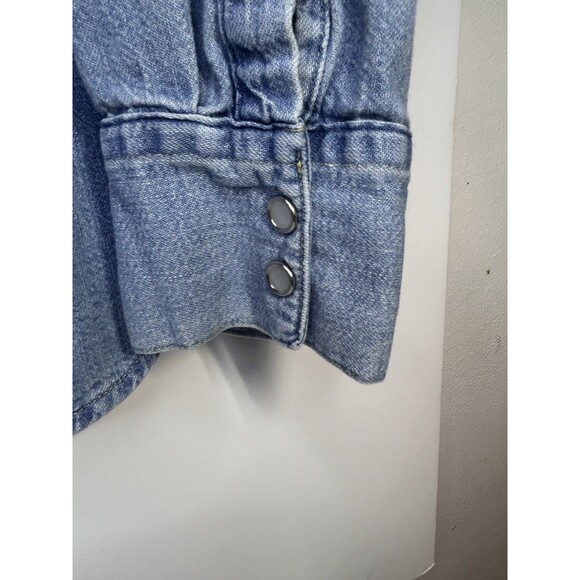 Levi’s Standard Fit Western Denim Shirt Pearl Buttons Medium Wash Size XL - Picture 5 of 7